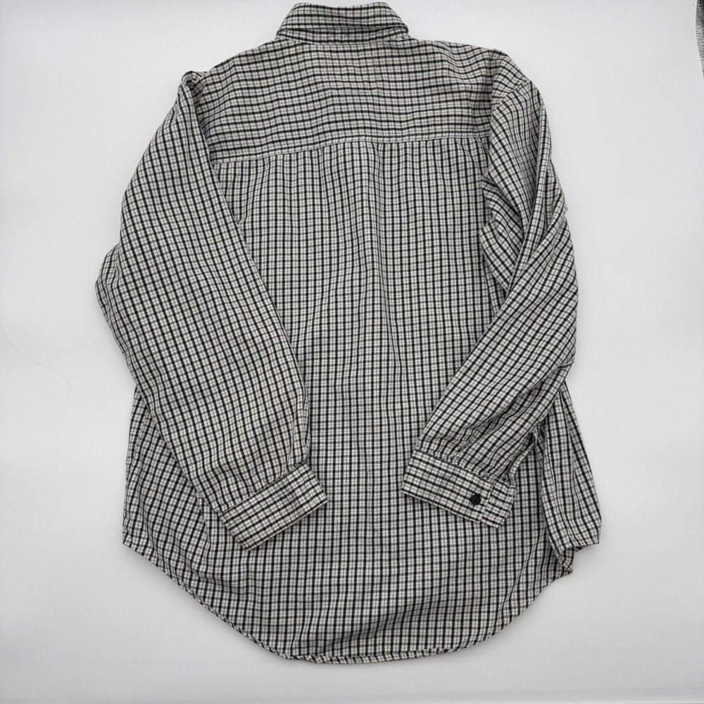 Levis Mens XL Long Sleeve Button Down Shirt Black White Check Plaid 100% Cotton - Picture 4 of 4